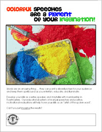 Colorful Speeches are a Pigment of your Imagination!