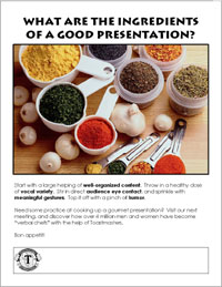 What Are the Ingredients of a Good Presentation?