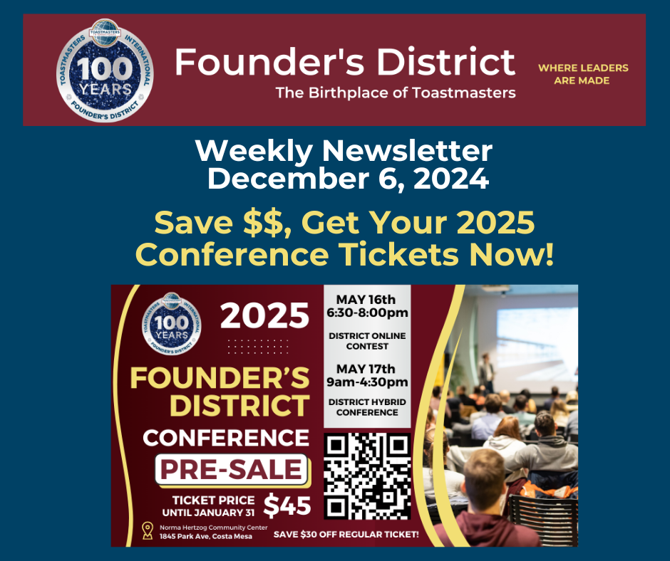 Latest Founder’s District News