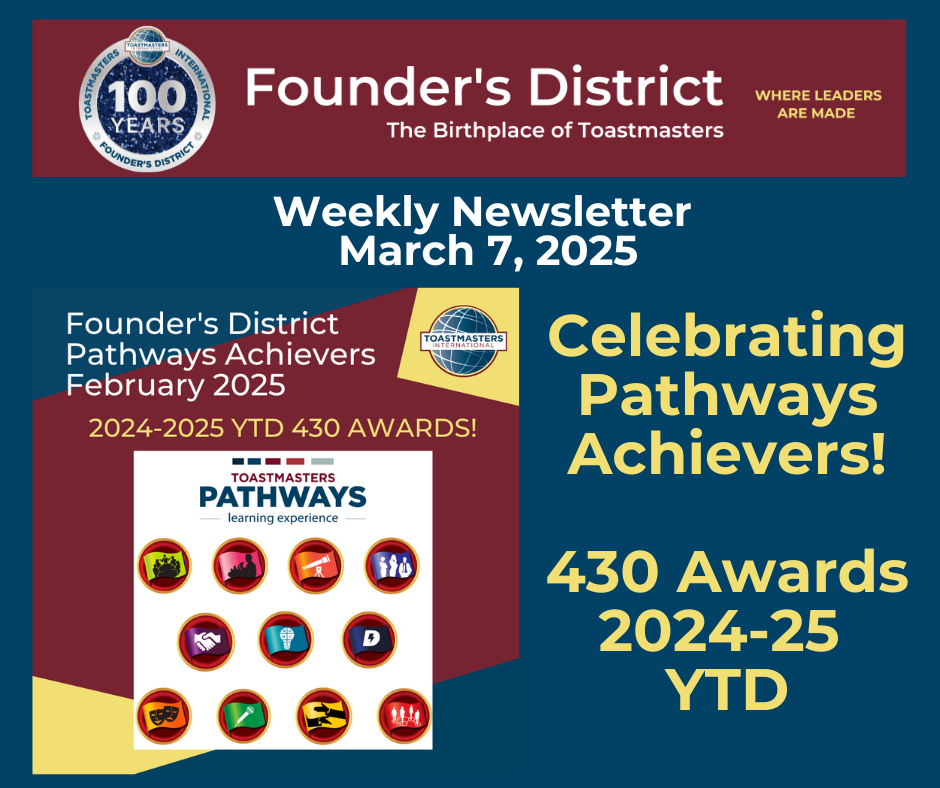 Latest Founder’s District News